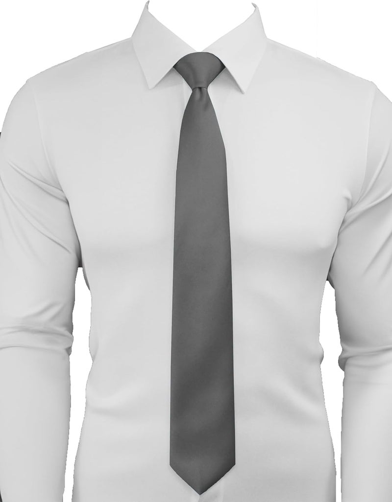 DIBI Solid Color Ties for Men, Formal Mens Ties, Neck Tie, Classic Tie for Boys Women Teens, Wedding Business Costume Necktie - Image 3